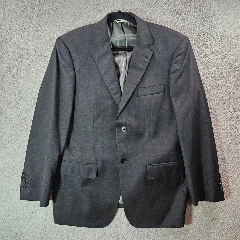 Jhane Barnes Wool Cashmere 42S Suit Blazer Jacket‎ Men Black
